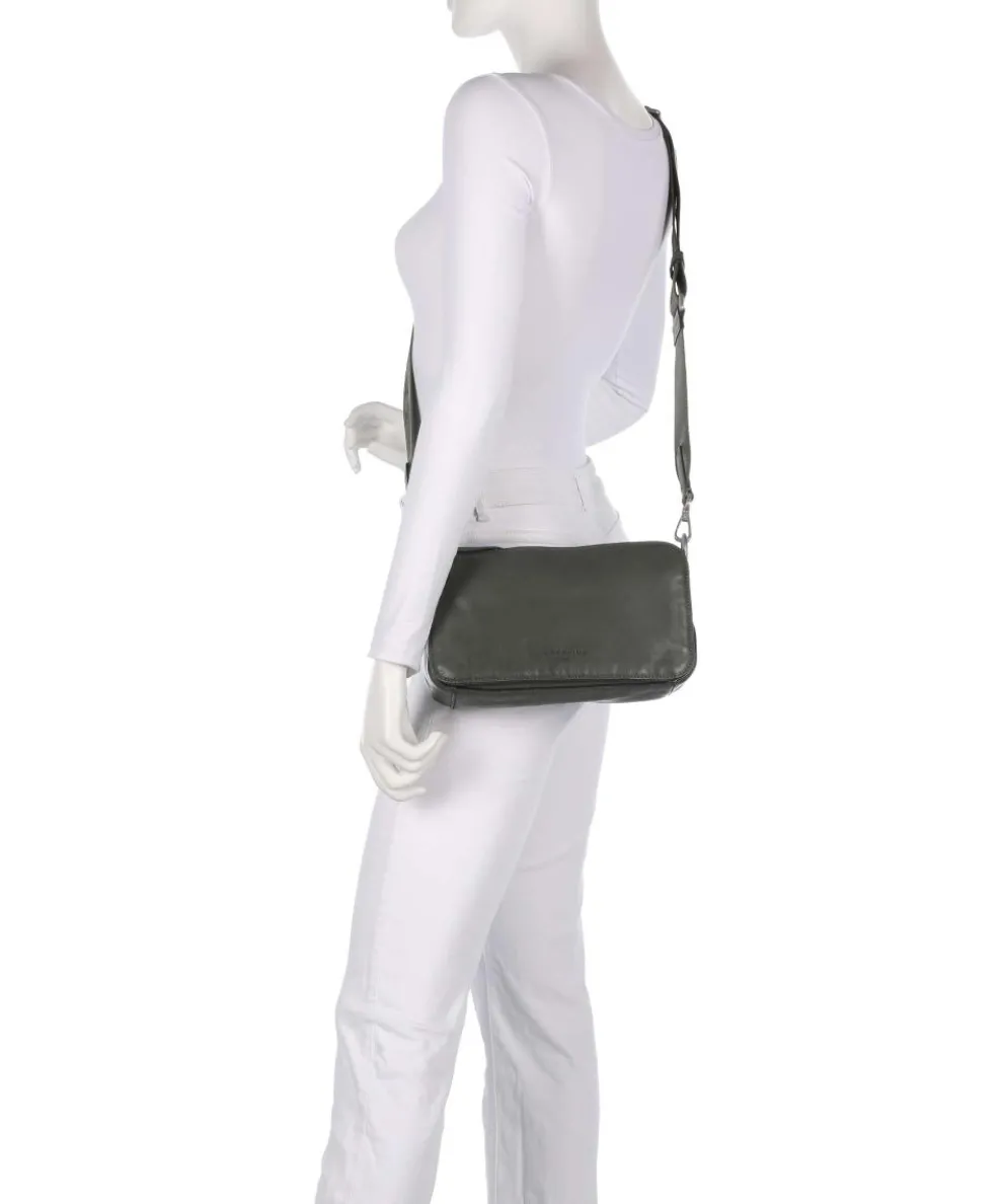 Clarice Sheep Natural Umhängetasche Schafsleder dunkelgrün