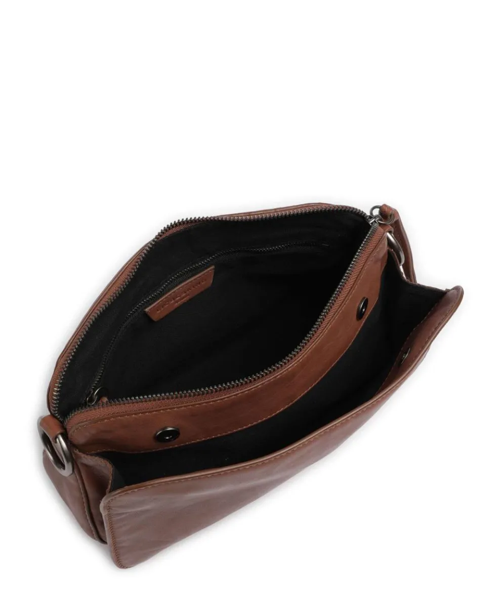 Clarice Sheep Natural M Umhängetasche Schafsleder dunkelbraun