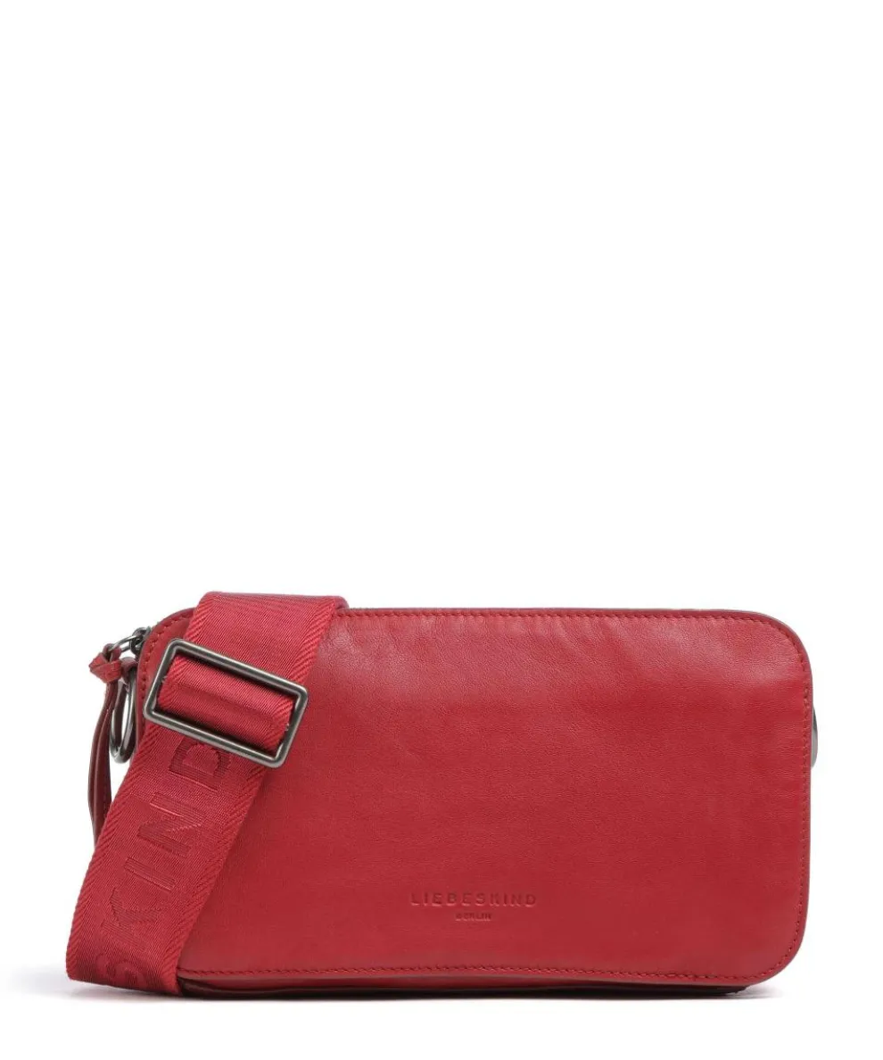 Clarice Sheep Natural M Umhängetasche Schafsleder dunkelrot