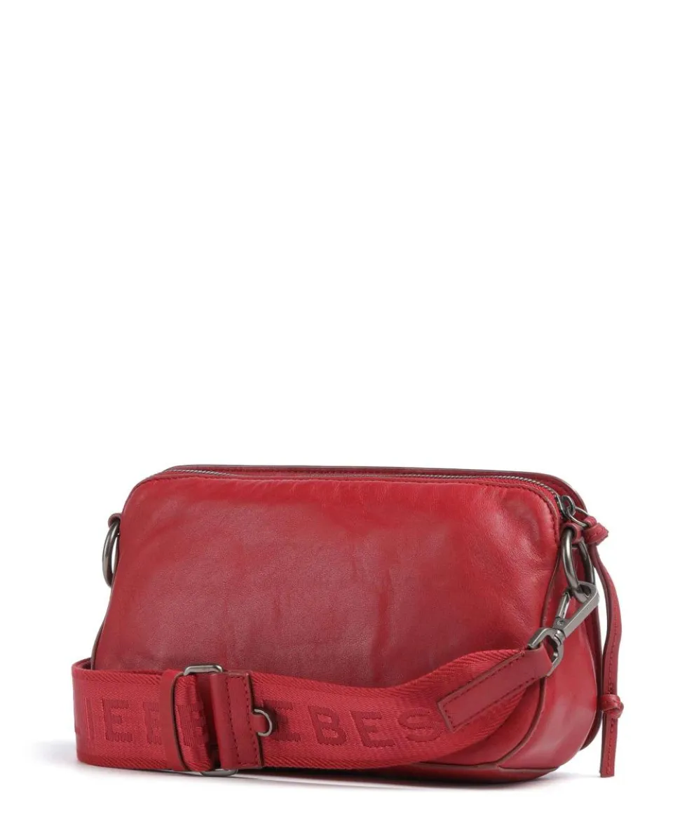 Clarice Sheep Natural M Umhängetasche Schafsleder dunkelrot