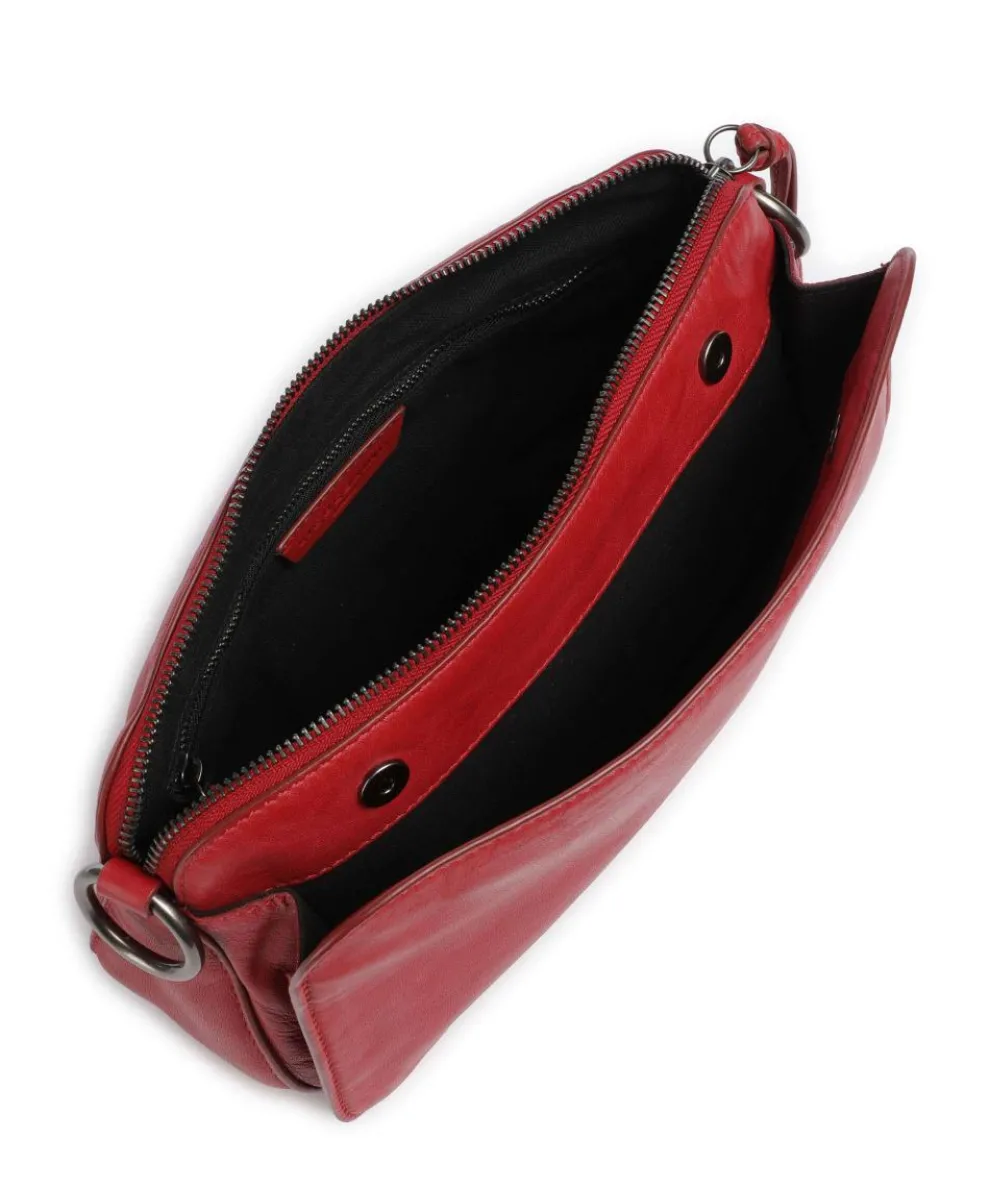 Clarice Sheep Natural M Umhängetasche Schafsleder dunkelrot