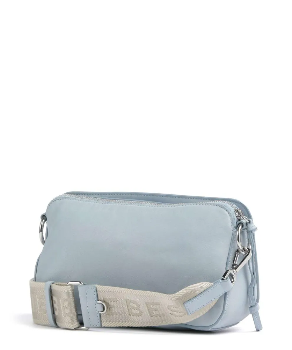 Clarice Sheep Natural M Umhängetasche Schafsleder hellblau