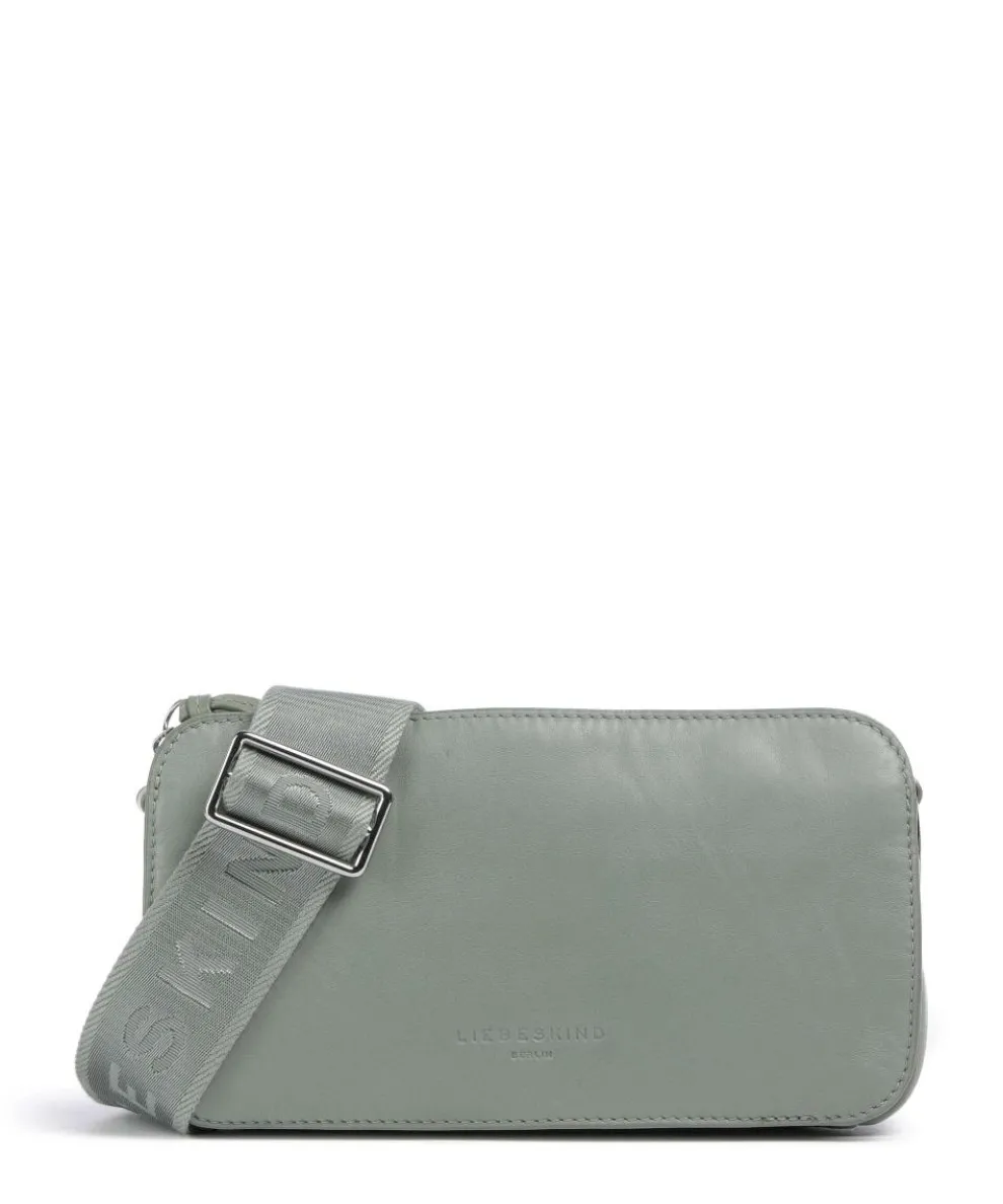 Clarice Sheep Natural Umhängetasche Schafsleder grünblau