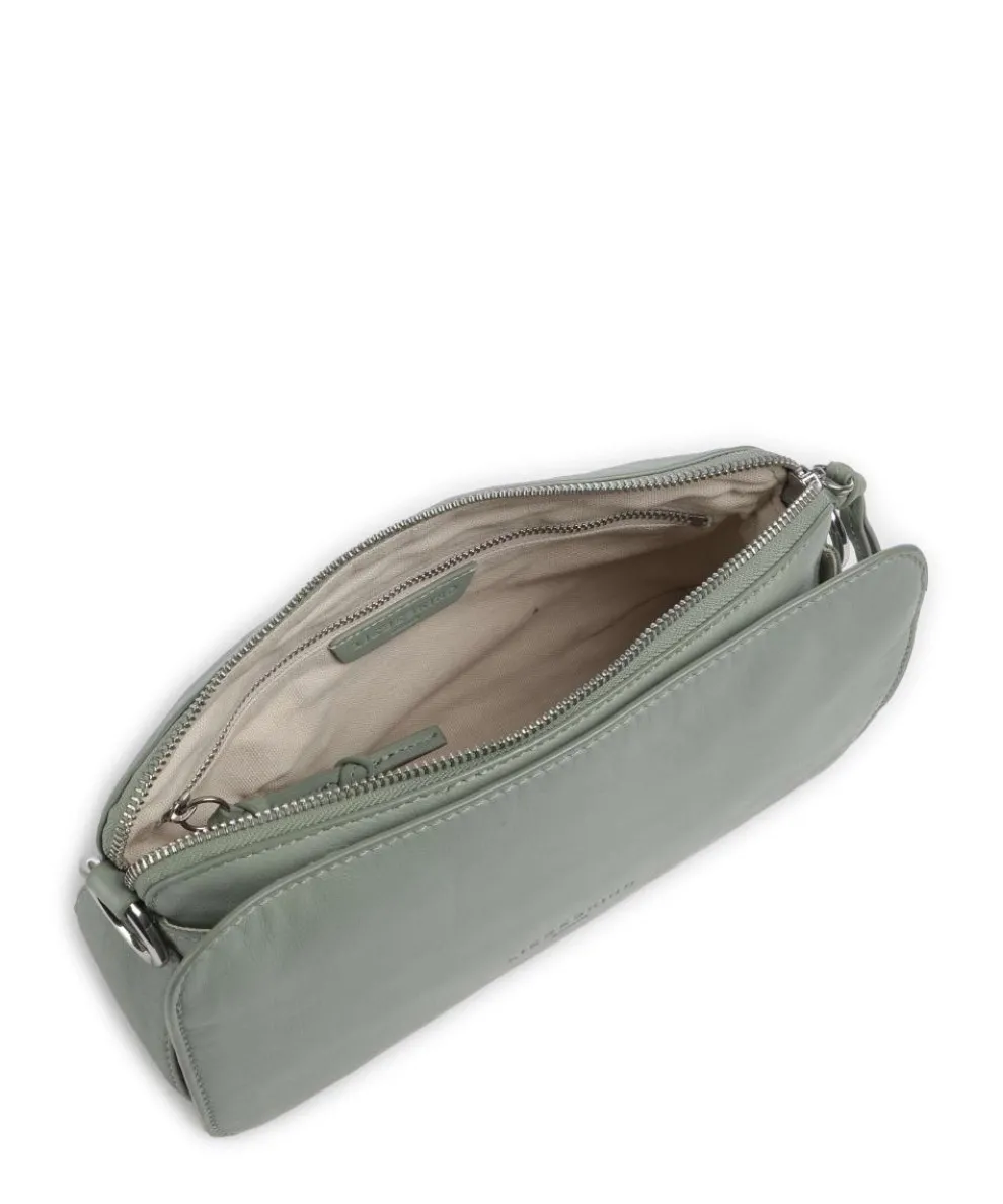 Clarice Sheep Natural Umhängetasche Schafsleder grünblau