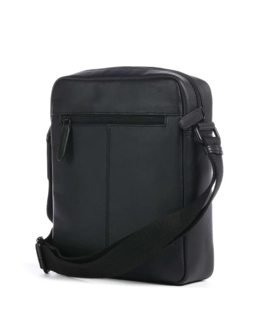 Clark Umhängetasche fein genarbtes Rindsleder schwarz