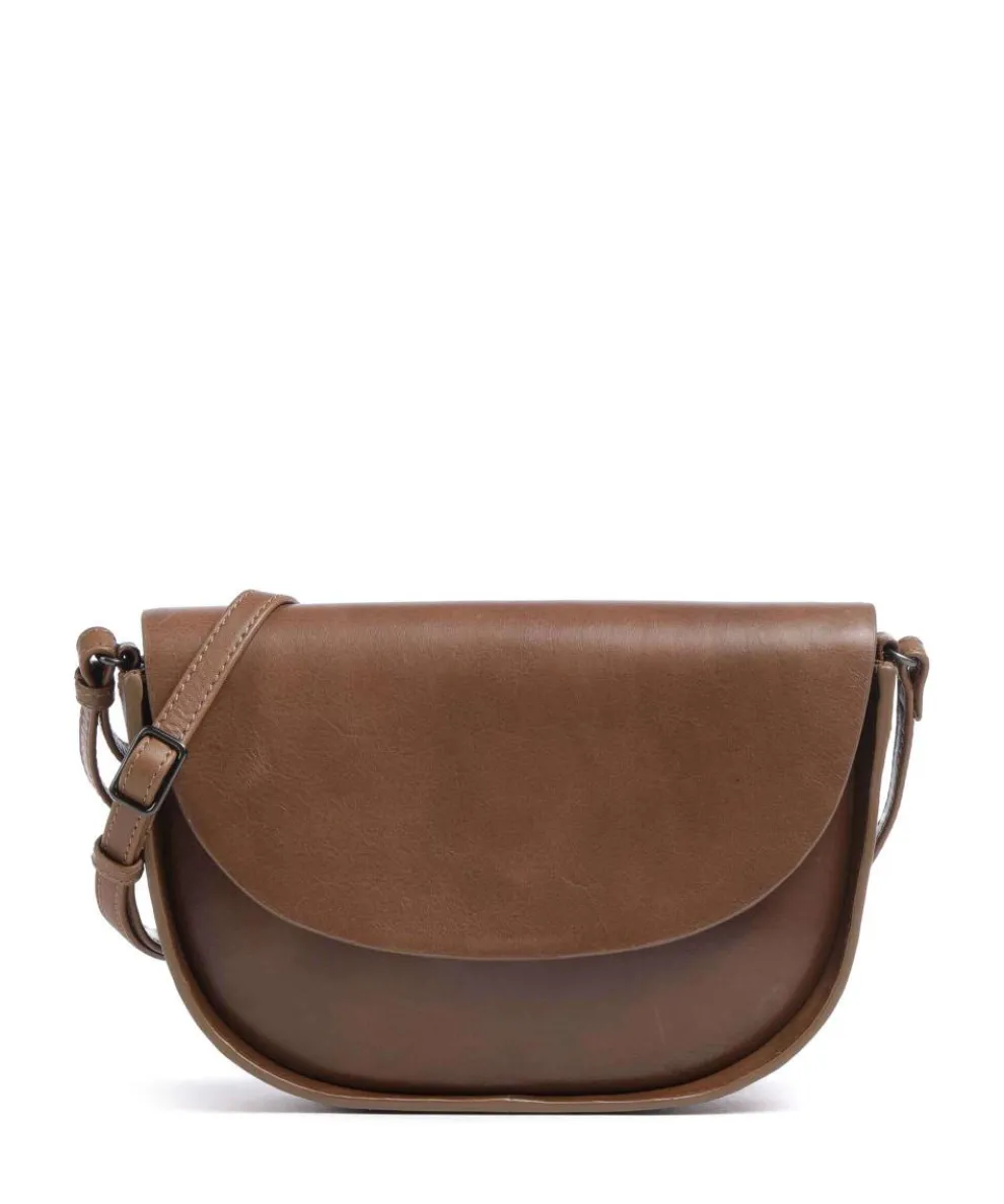 Claudette Umhängetasche fein genarbtes Rindsleder braun