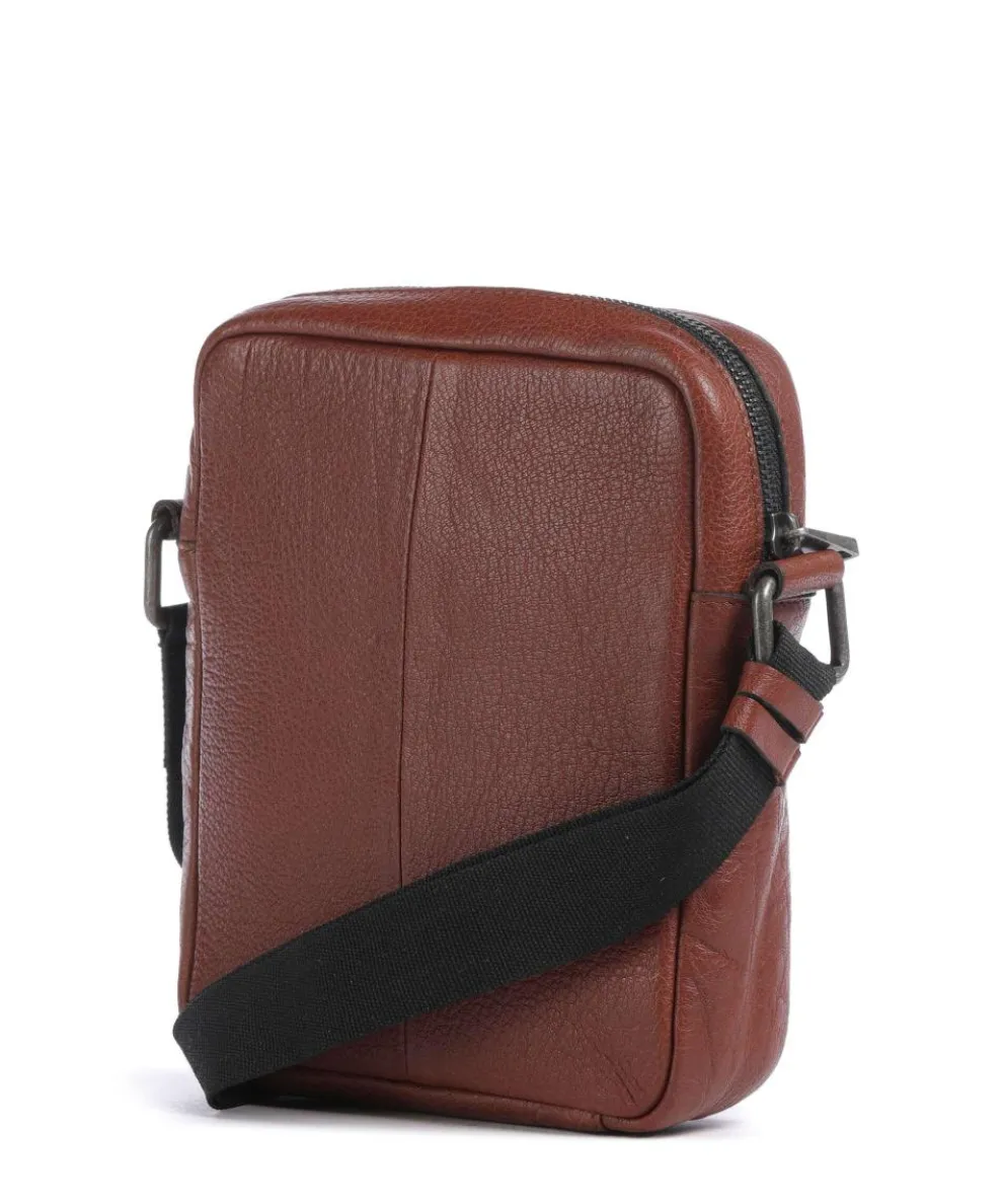 Clean Clean Umhängetasche Leder braun