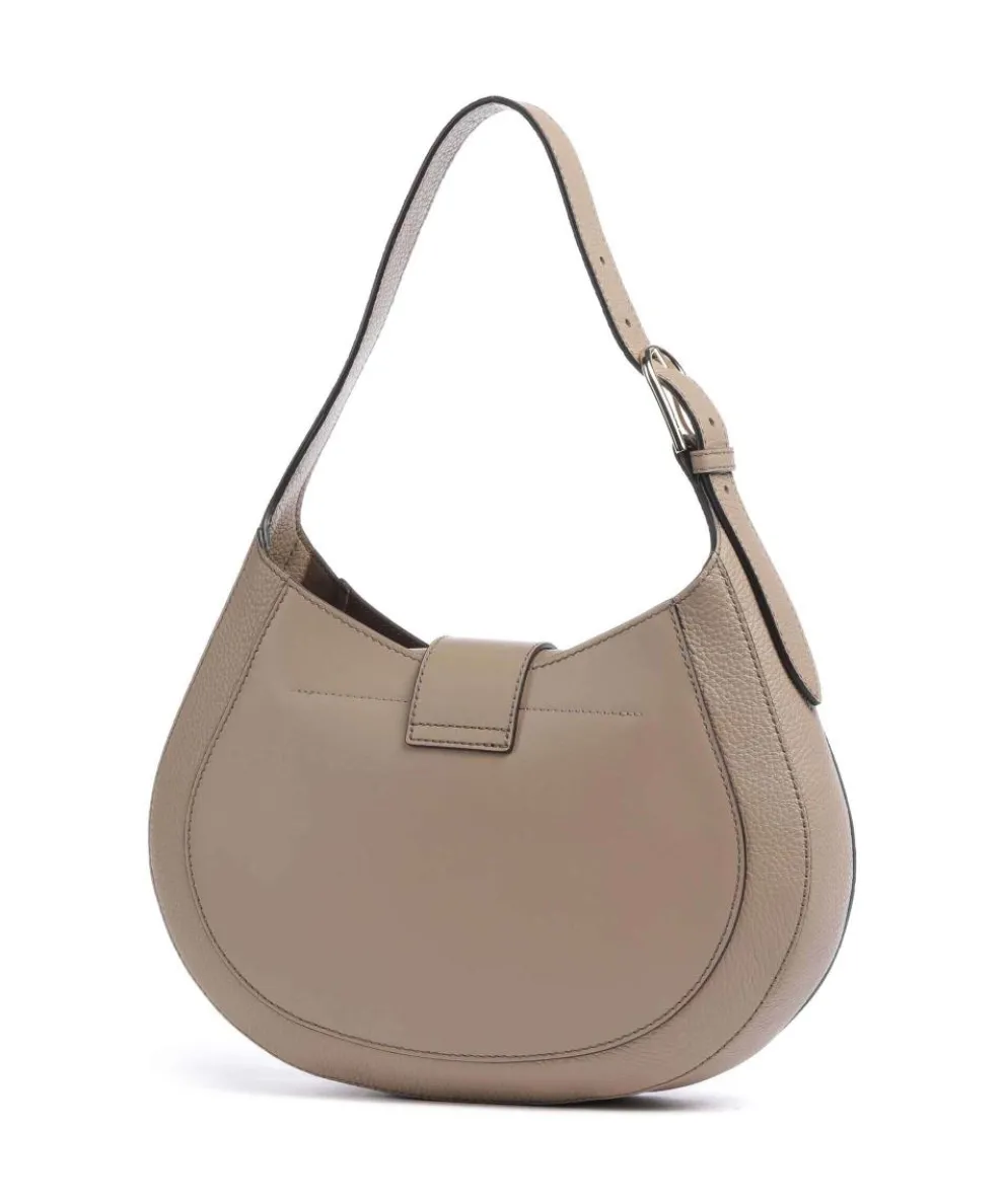 Club 2 M Beuteltasche genarbtes Leder taupe