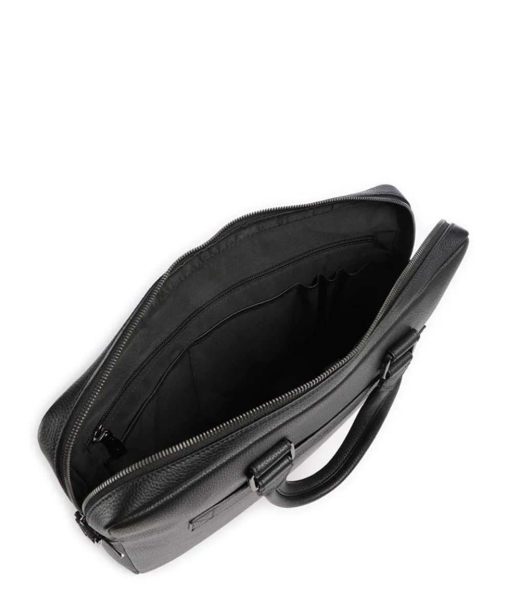 Côme Aktentasche 14″ genarbtes Rindsleder schwarz