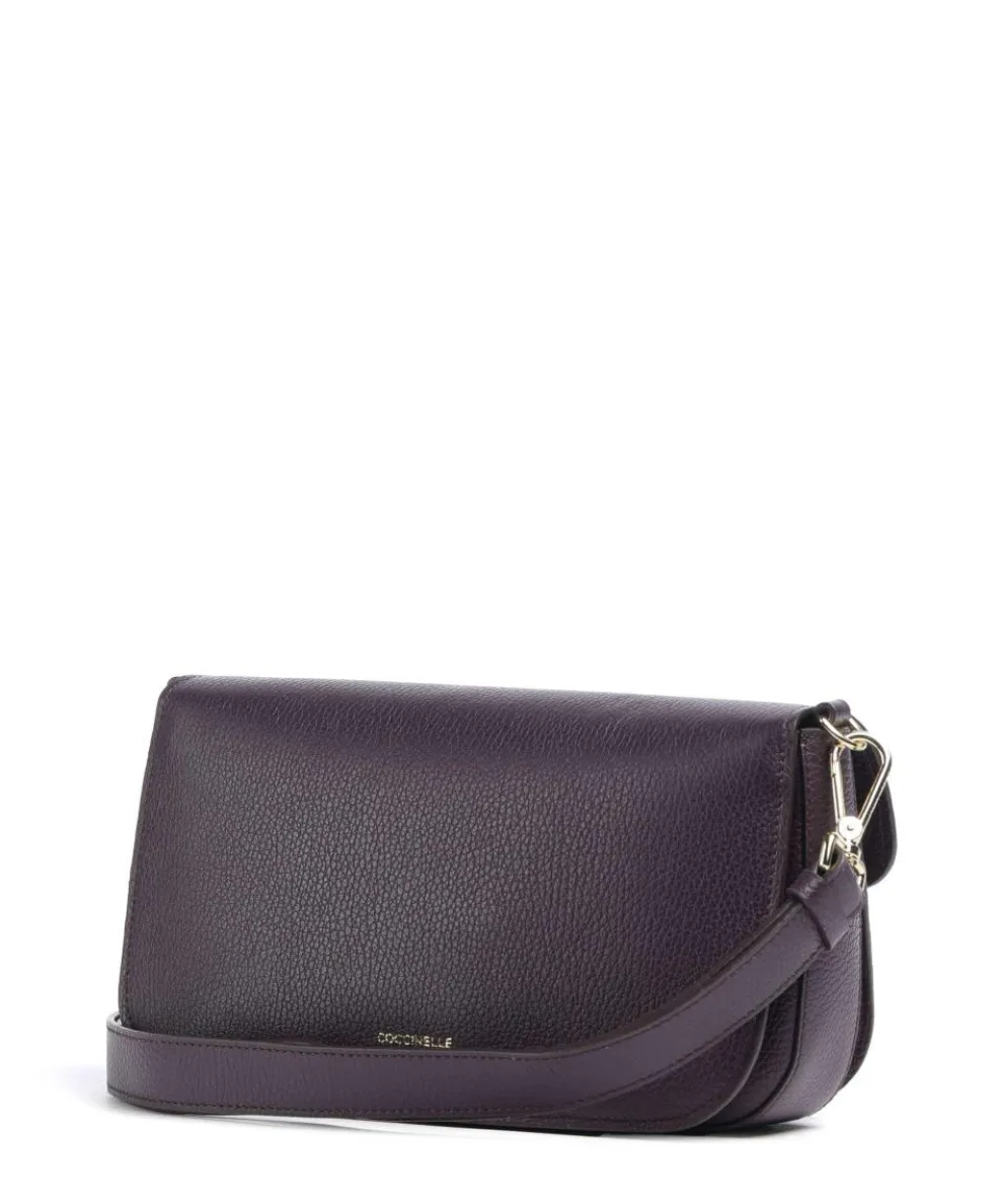 C-Me Umhängetasche genarbtes Rindsleder pflaume