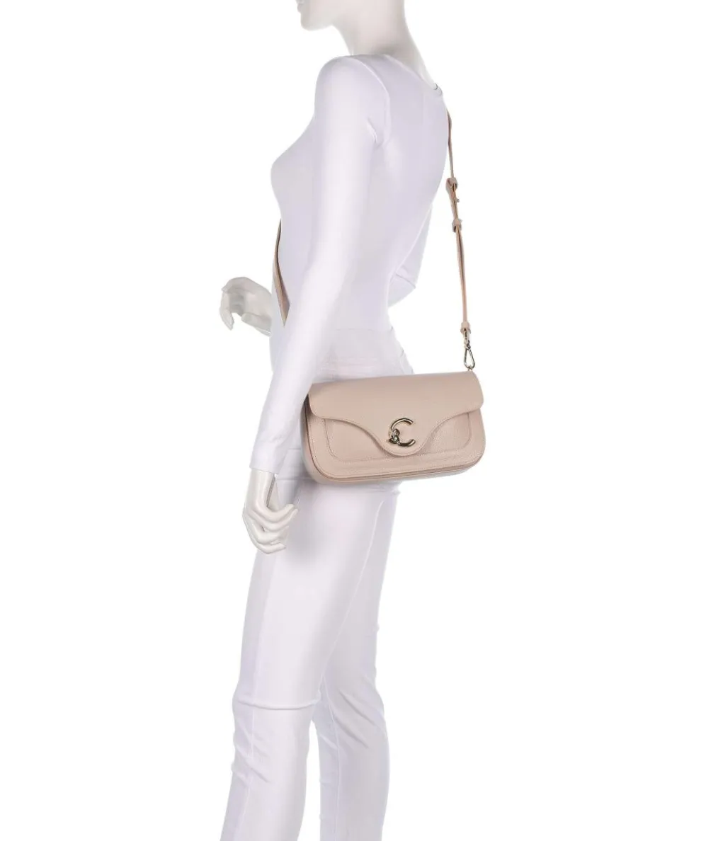 C-Me Umhängetasche genarbtes Rindsleder beige