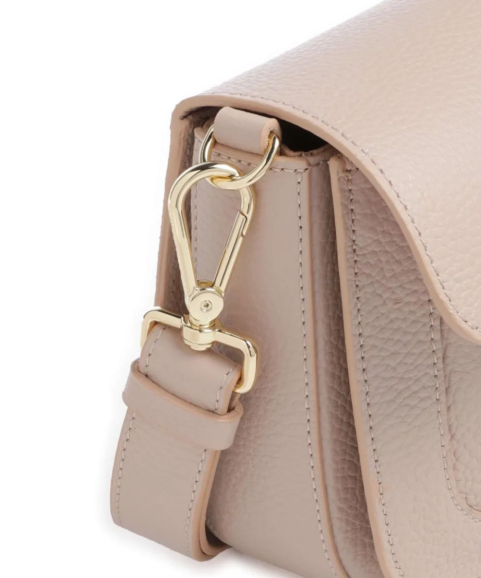 C-Me Umhängetasche genarbtes Rindsleder beige