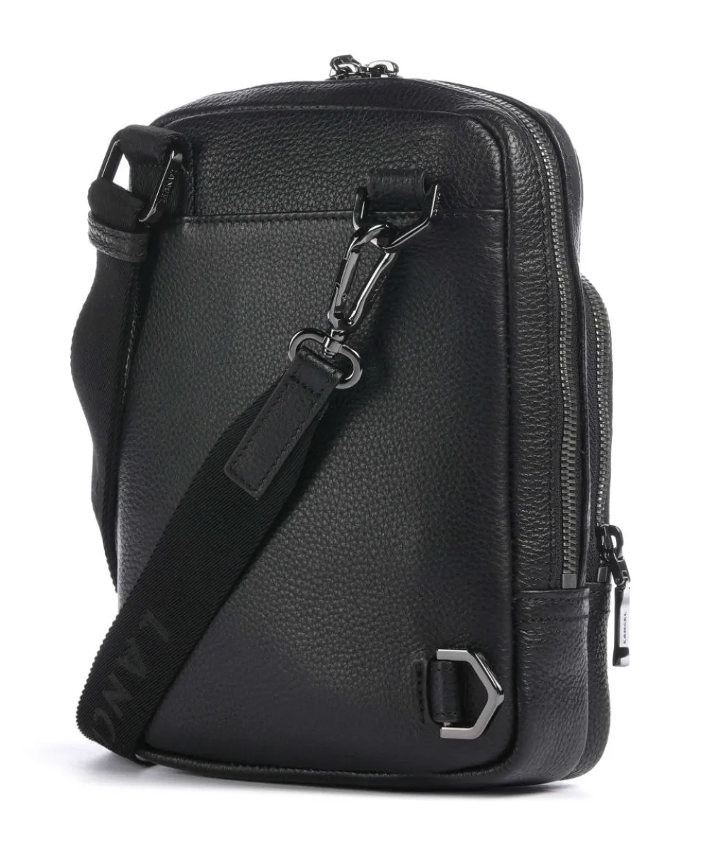 Côme Umhängetasche genarbtes Rindsleder schwarz