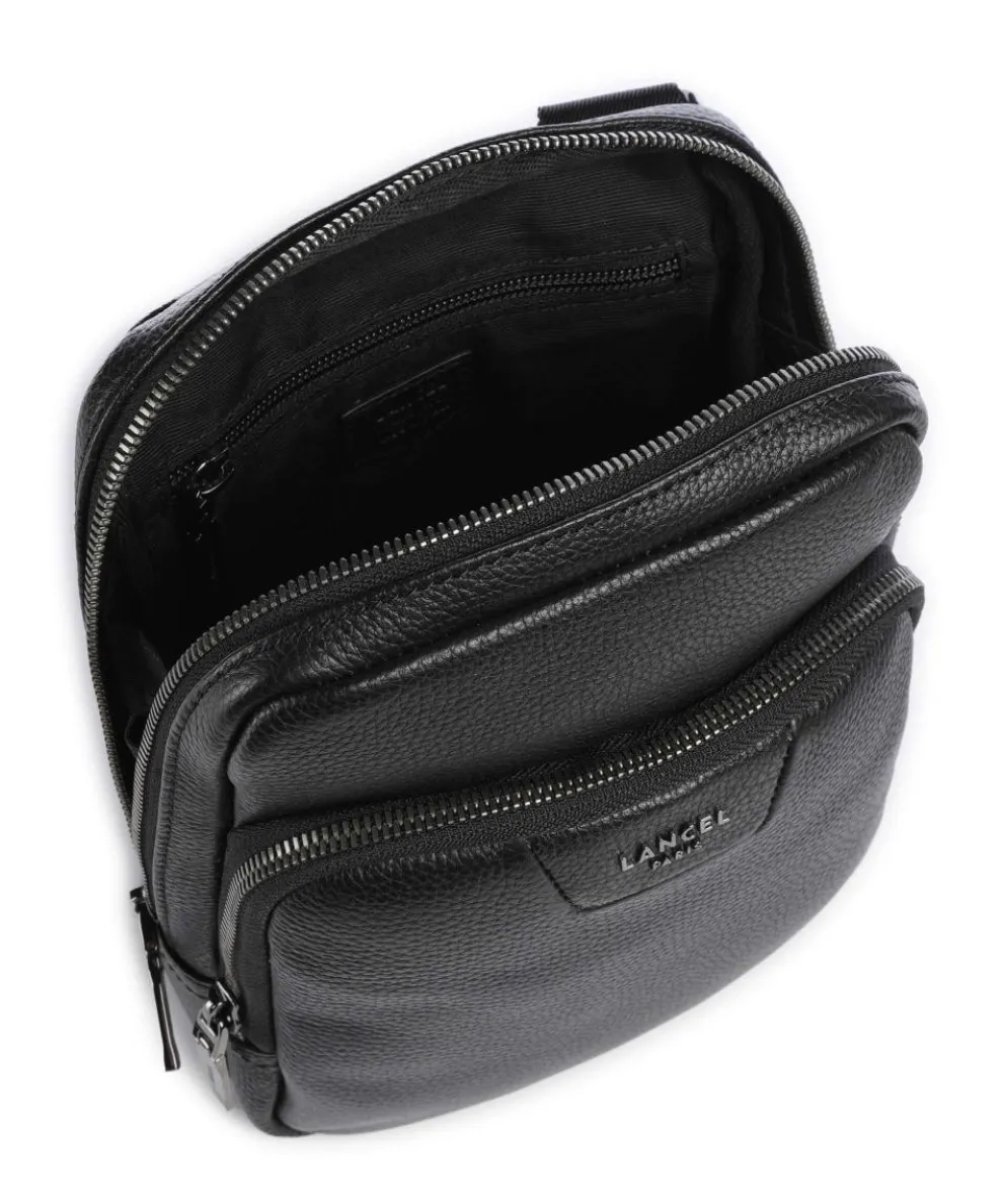 Côme Umhängetasche genarbtes Rindsleder schwarz