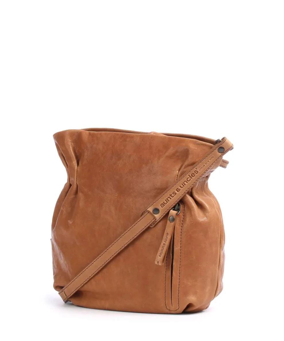 Coffee Klatsch Robin Umhängetasche fein genarbtes Leder hellbraun