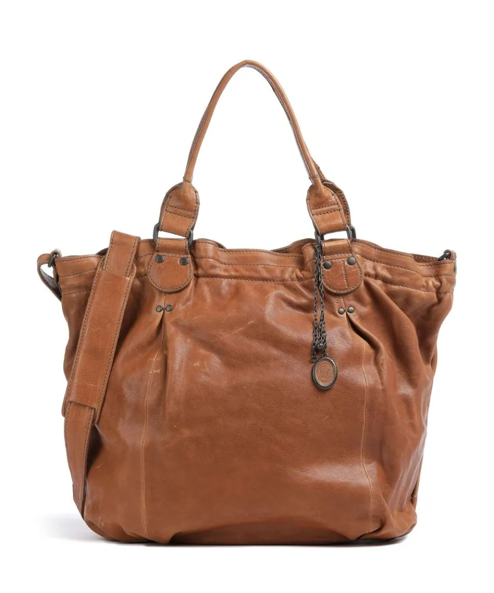 Coffee Klatsch Susan Shopper genarbtes Leder braun