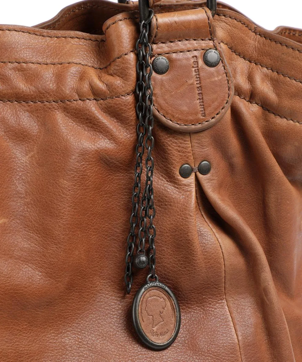 Coffee Klatsch Susan Shopper genarbtes Leder braun