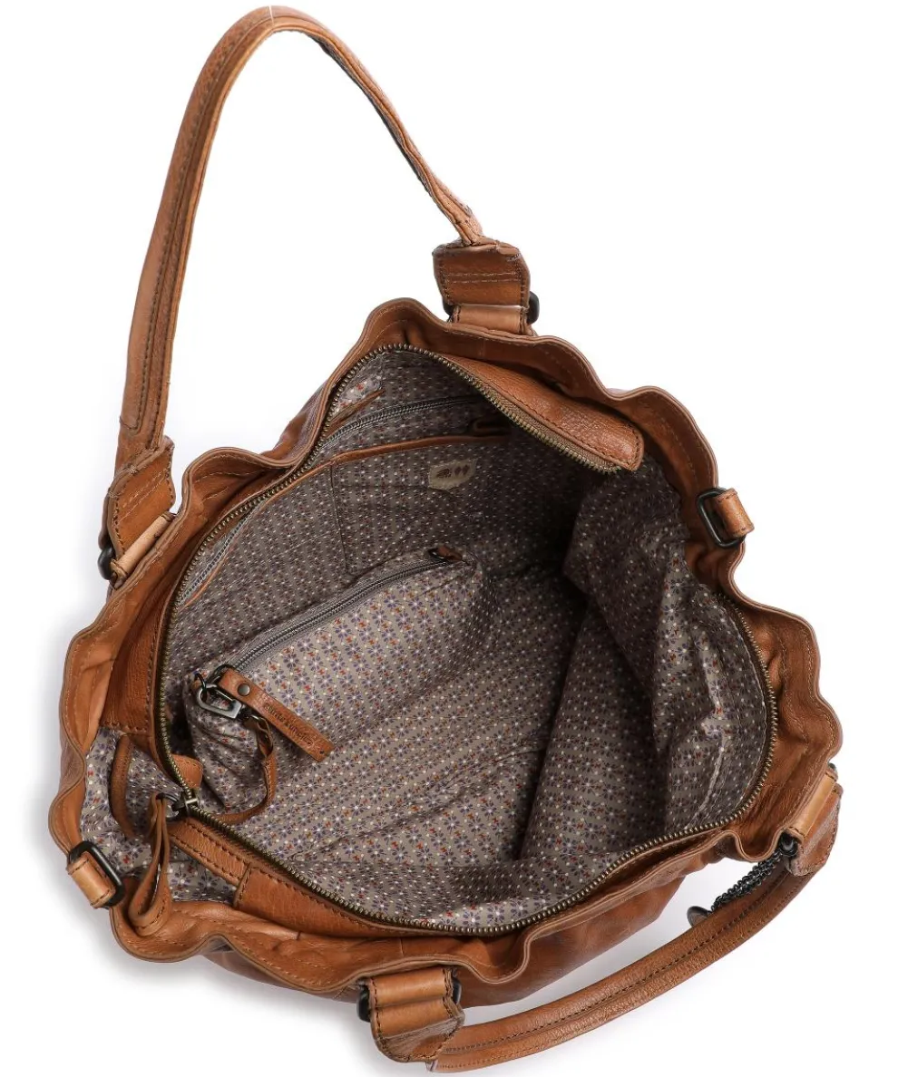 Coffee Klatsch Susan Shopper genarbtes Leder braun