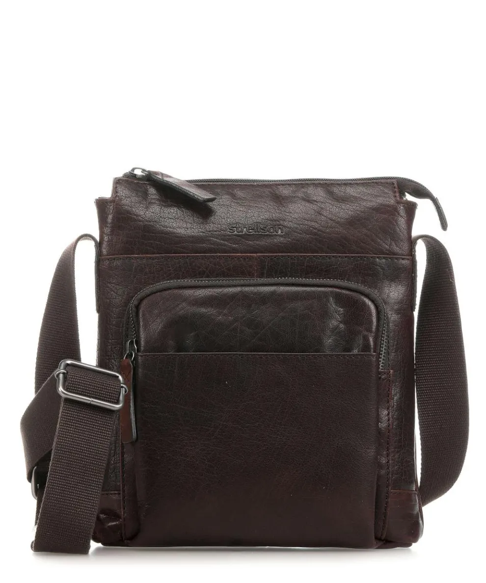 Coleman 2.0 Umhängetasche fein genarbtes Rindsleder dunkelbraun