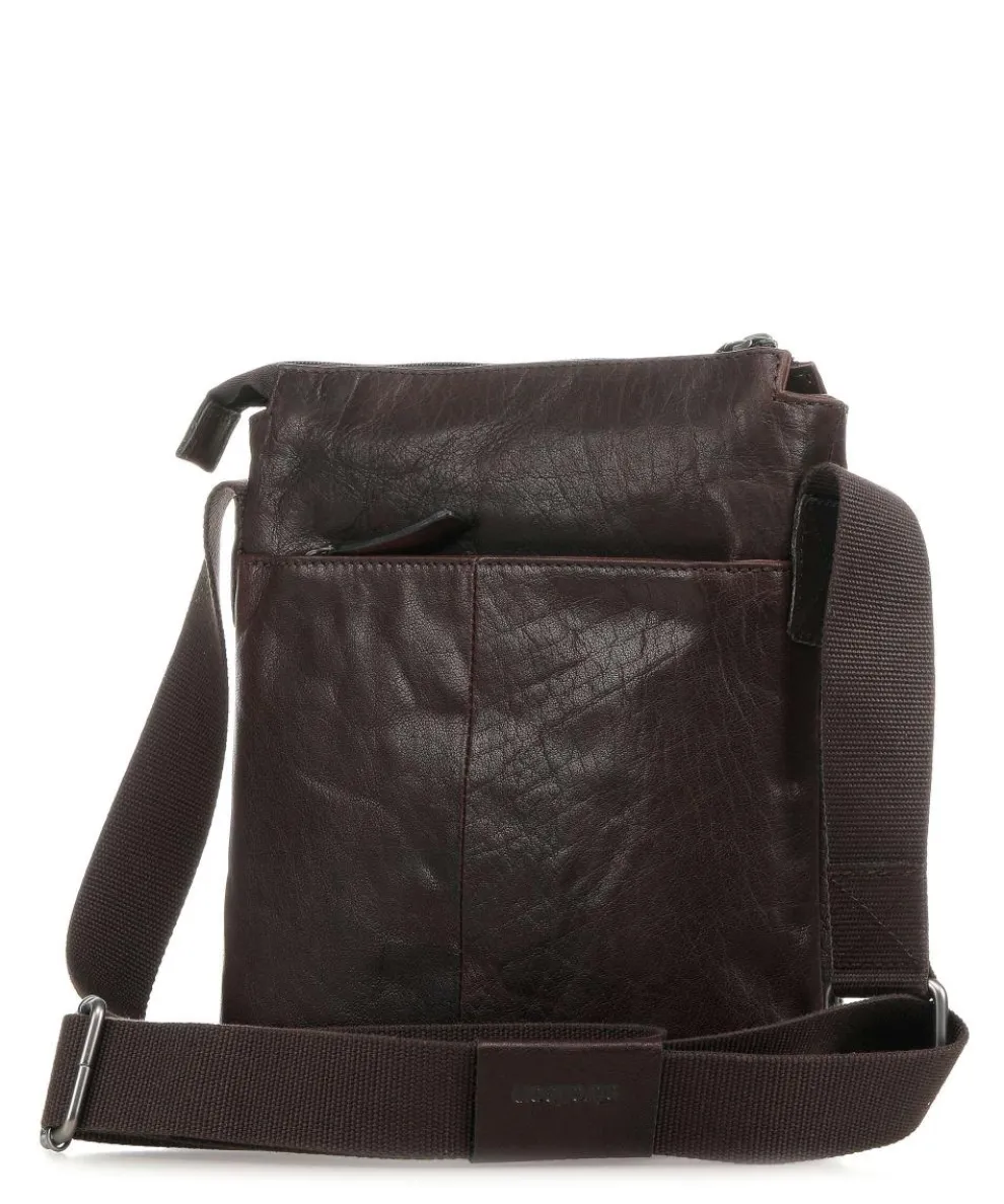 Coleman 2.0 Umhängetasche fein genarbtes Rindsleder dunkelbraun