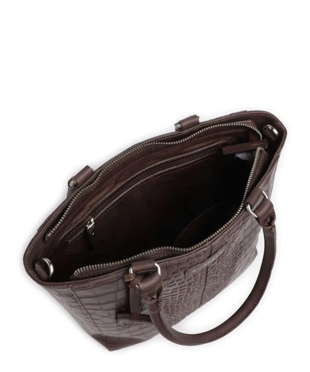 Cool Colbie Handtasche geprägtes Leder dunkelbraun
