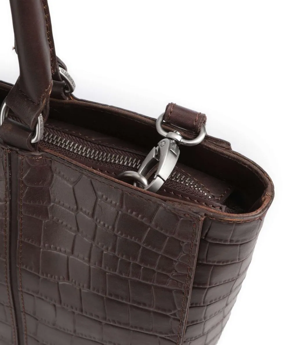 Cool Colbie Shopper 14″ geprägtes Leder dunkelbraun