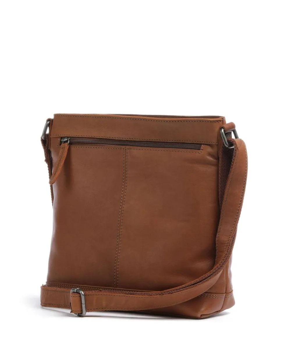 Cow Wax Pull Up Almeria Umhängetasche Pull-Up Rindsleder cognac