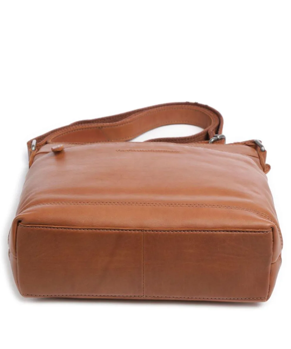 Cow Wax Pull Up Almeria Umhängetasche Pull-Up Rindsleder cognac