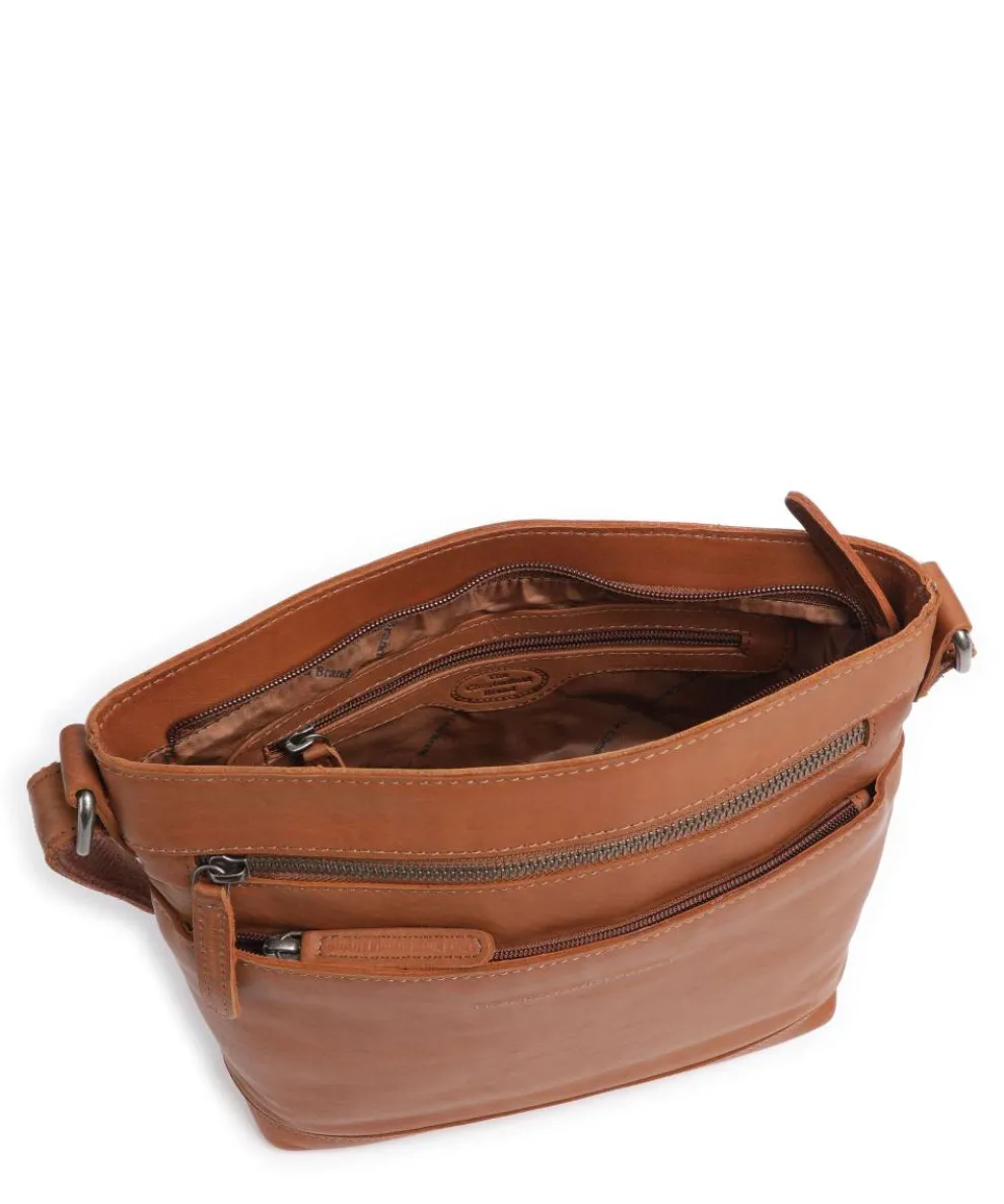 Cow Wax Pull Up Almeria Umhängetasche Pull-Up Rindsleder cognac