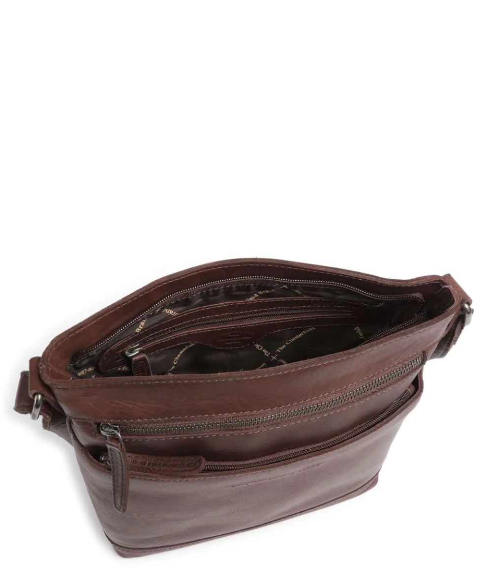 Cow Wax Pull Up Almeria Umhängetasche Pull-Up Rindsleder dunkelbraun