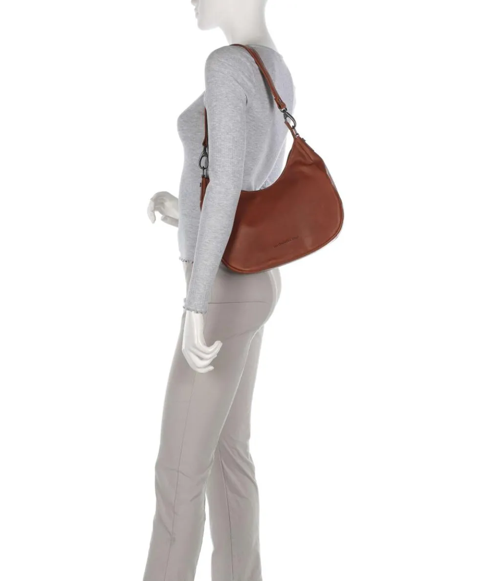 Cow Wax Pull Up Alexandria Schultertasche Pull-Up Rindsleder cognac