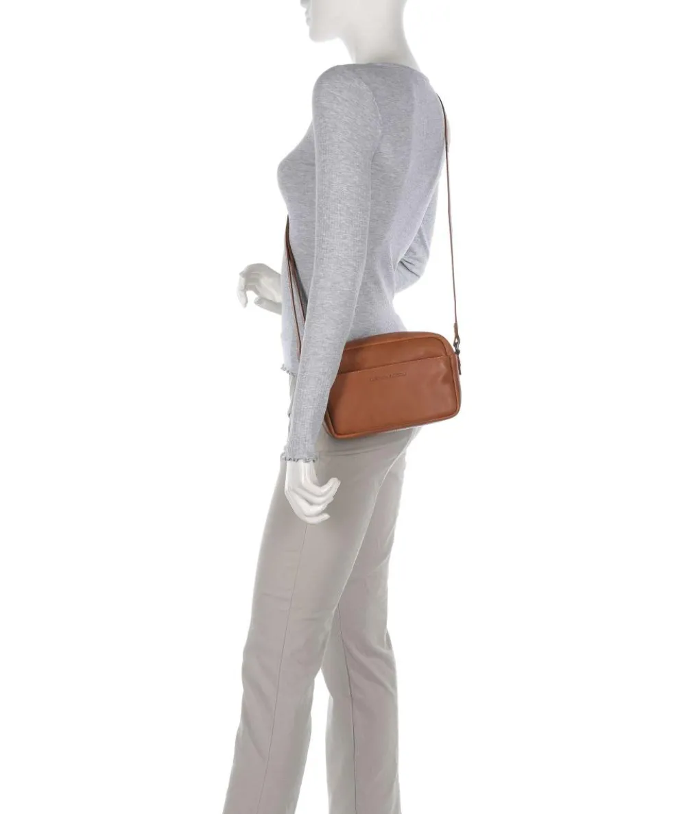 Cow Wax Pull Up Arona Umhängetasche Pull-Up Rindsleder cognac