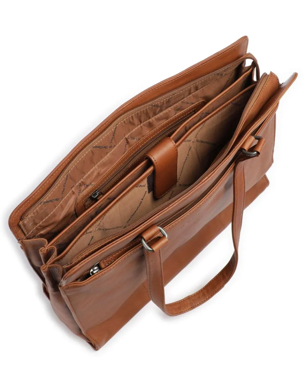 Cow Wax Pull Up Fidenza Shopper 15″ Pull-Up Rindsleder cognac