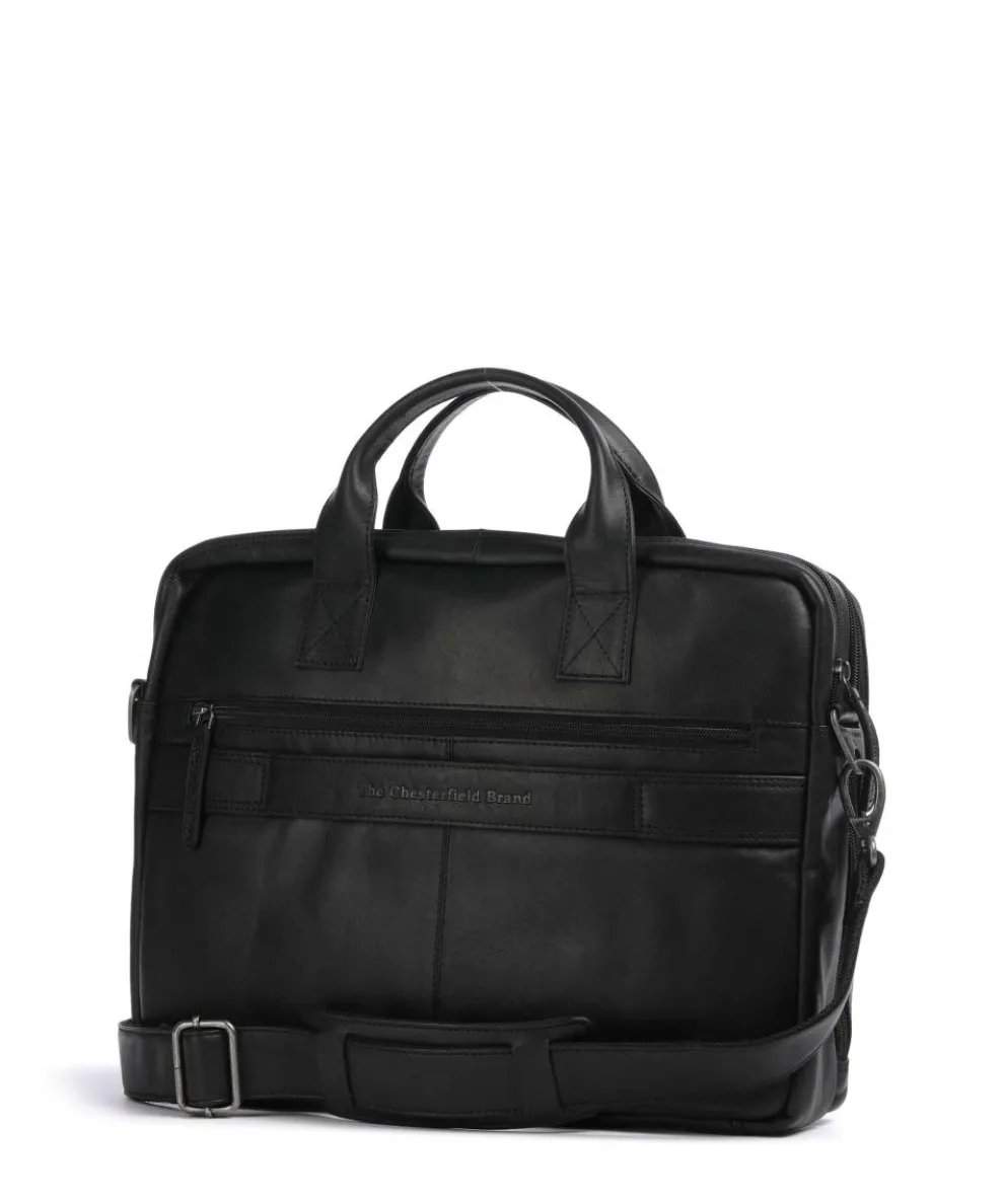 Cow Wax Pull Up Frazer Aktentasche 15″ Rindsleder schwarz