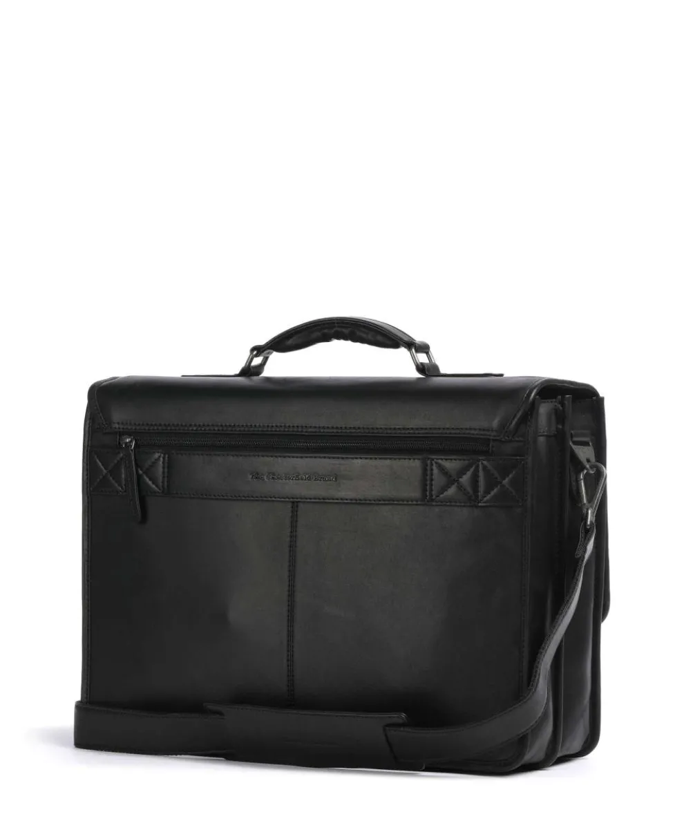 Cow Wax Pull Up Glenwood Aktentasche 17″ Rindsleder schwarz