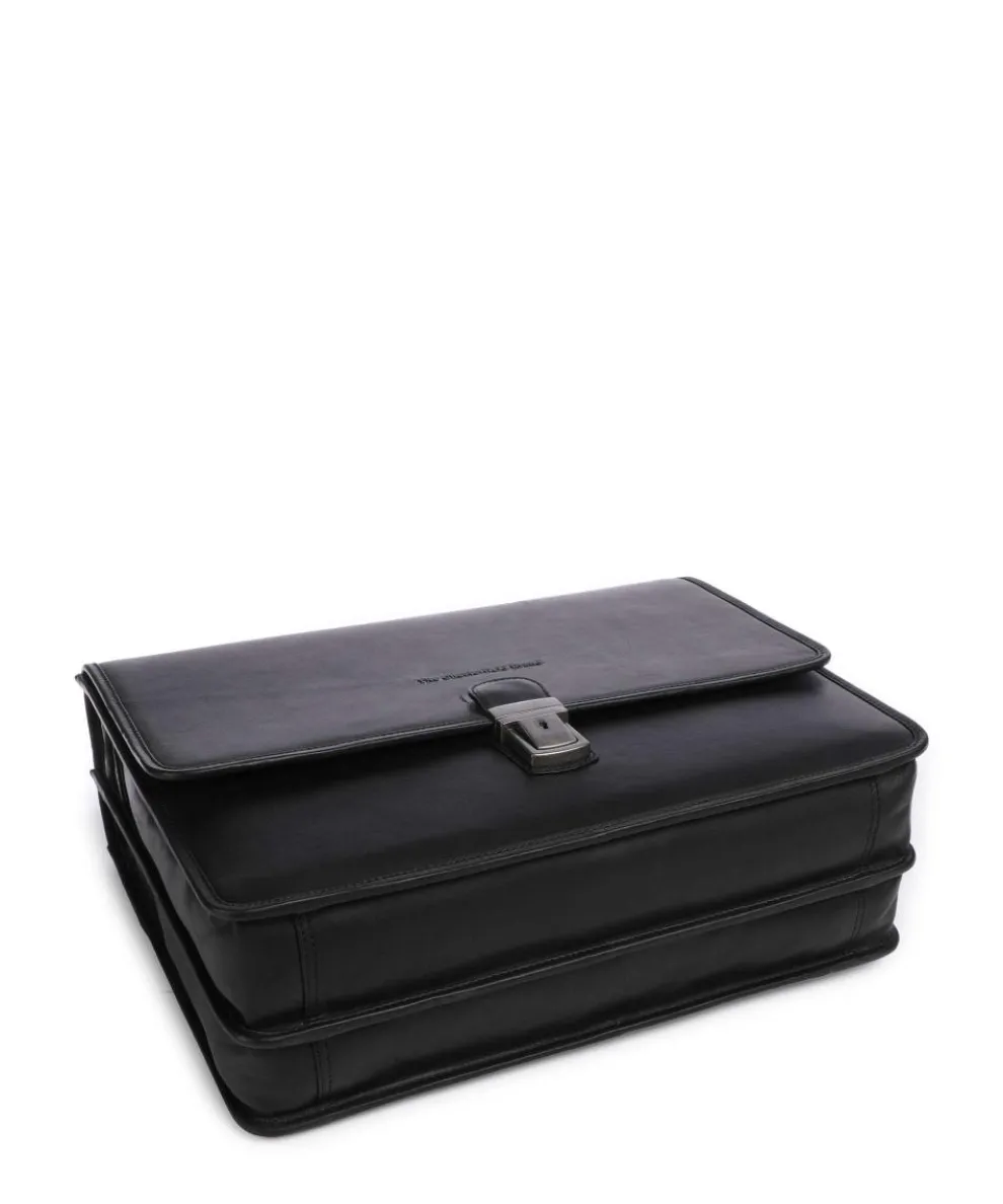 Cow Wax Pull Up Glenwood Aktentasche 17″ Rindsleder schwarz