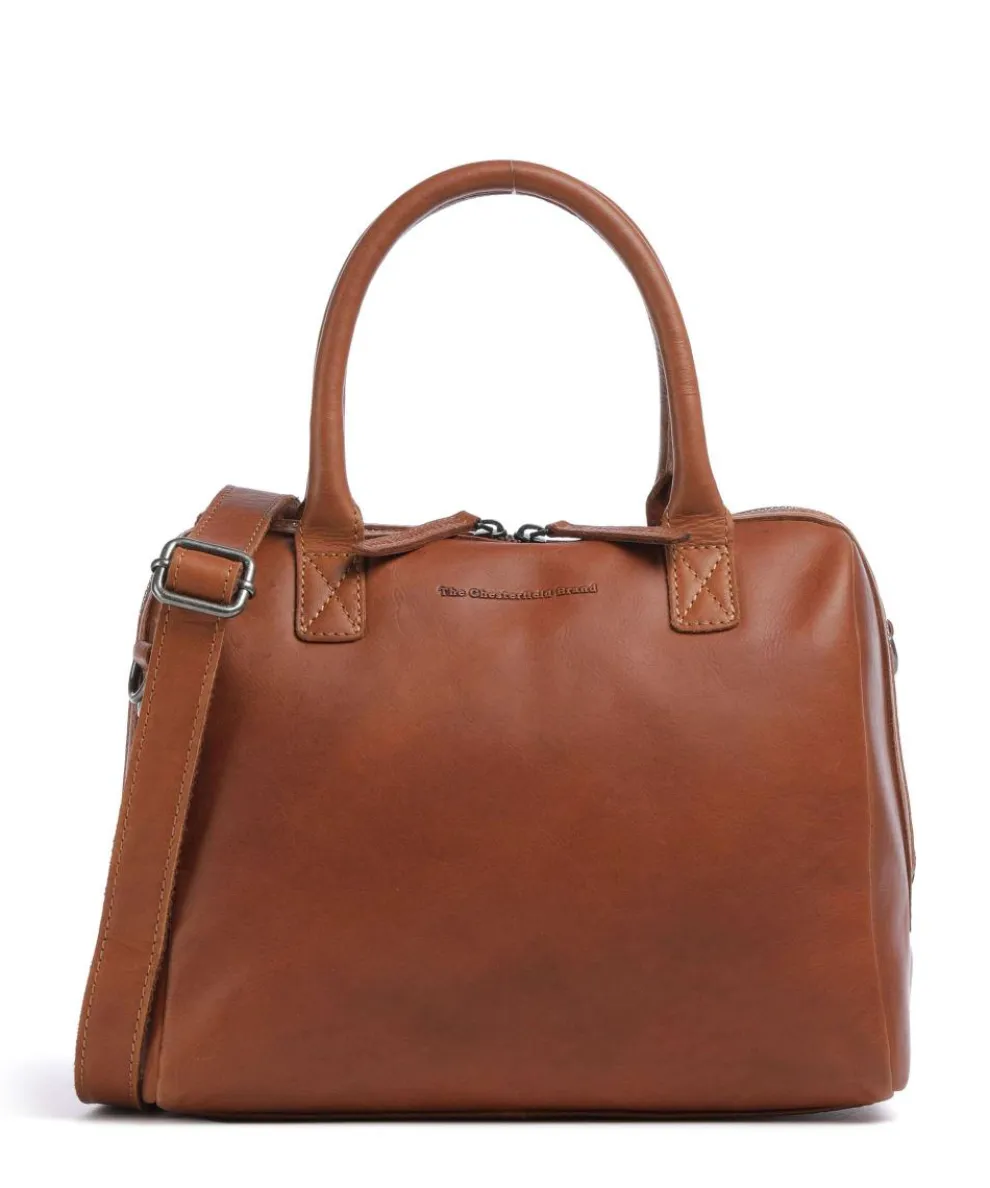 Cow Wax Pull Up Langton Handtasche Rindsleder cognac