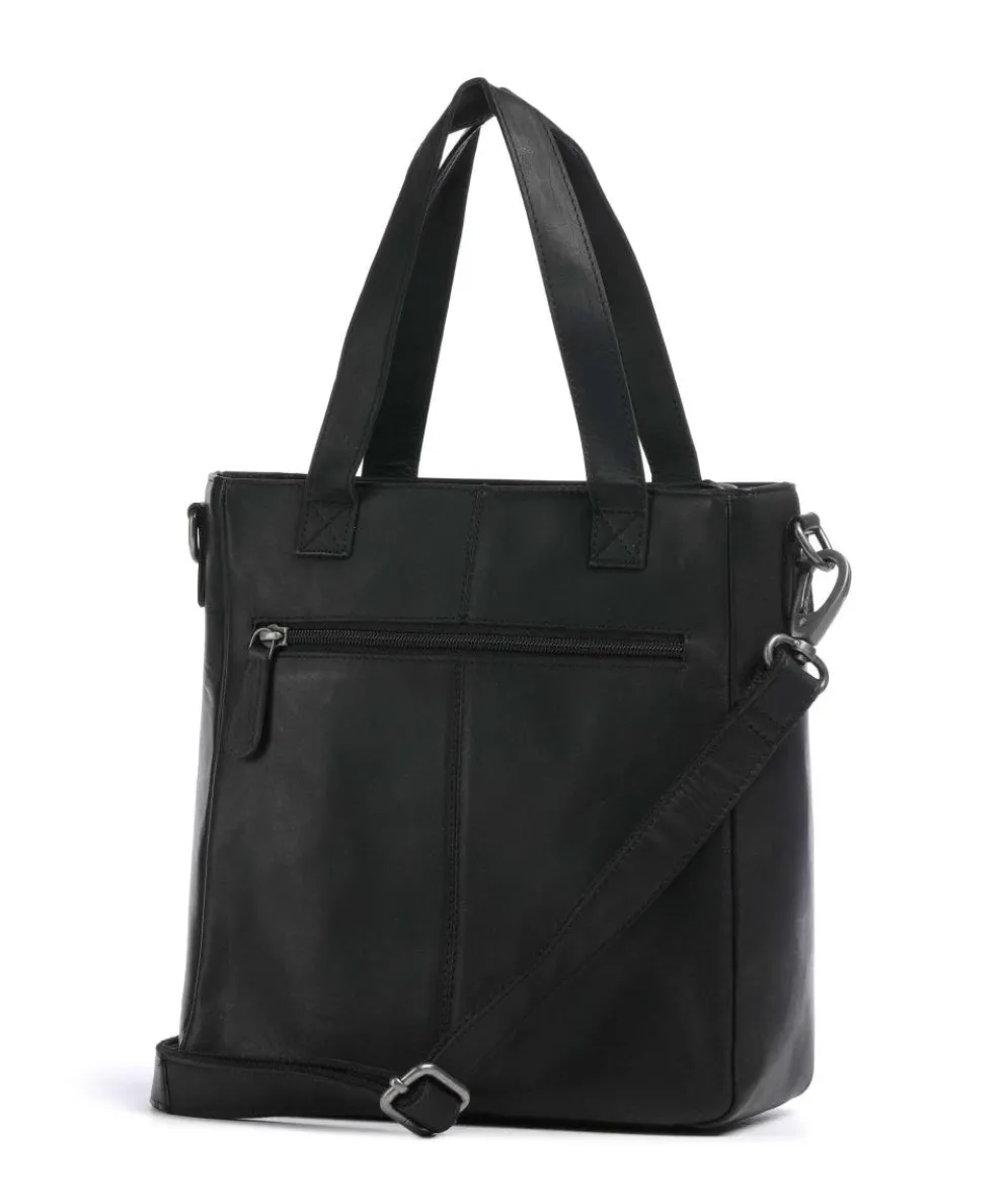 Cow Wax Pull Up Lingfield Handtasche Pull-Up Rindsleder schwarz