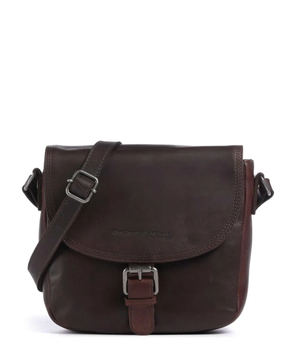 Cow Wax Pull Up Lucian Umhängetasche Rindsleder dunkelbraun