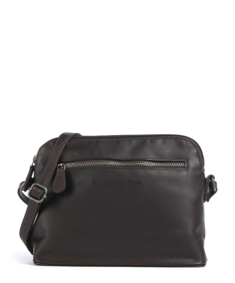 Cow Wax Pull Up Nebraska Umhängetasche Rindsleder dunkelbraun