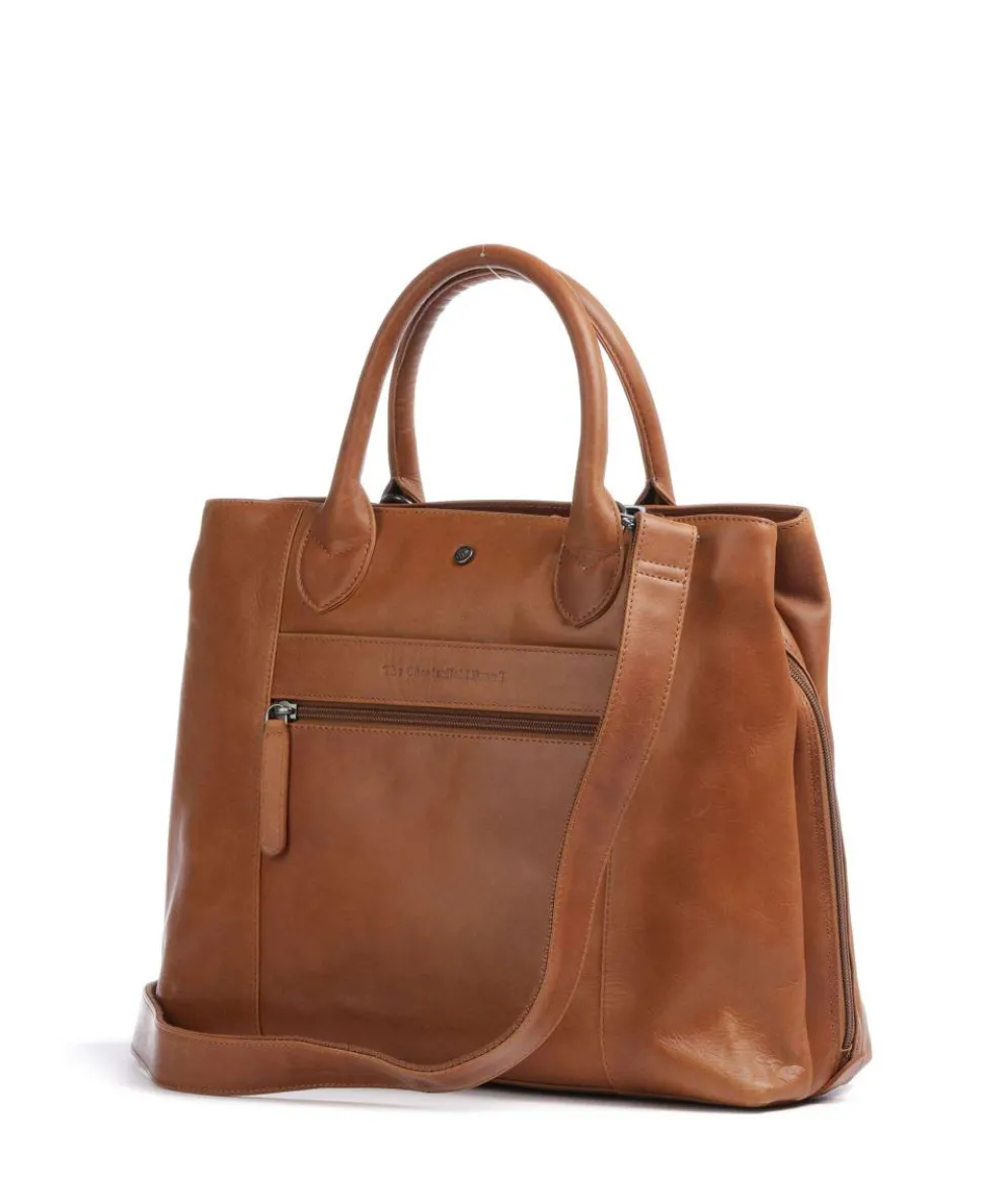 Cow Wax Pull Up Passau Handtasche 10″ Pull-Up Rindsleder cognac