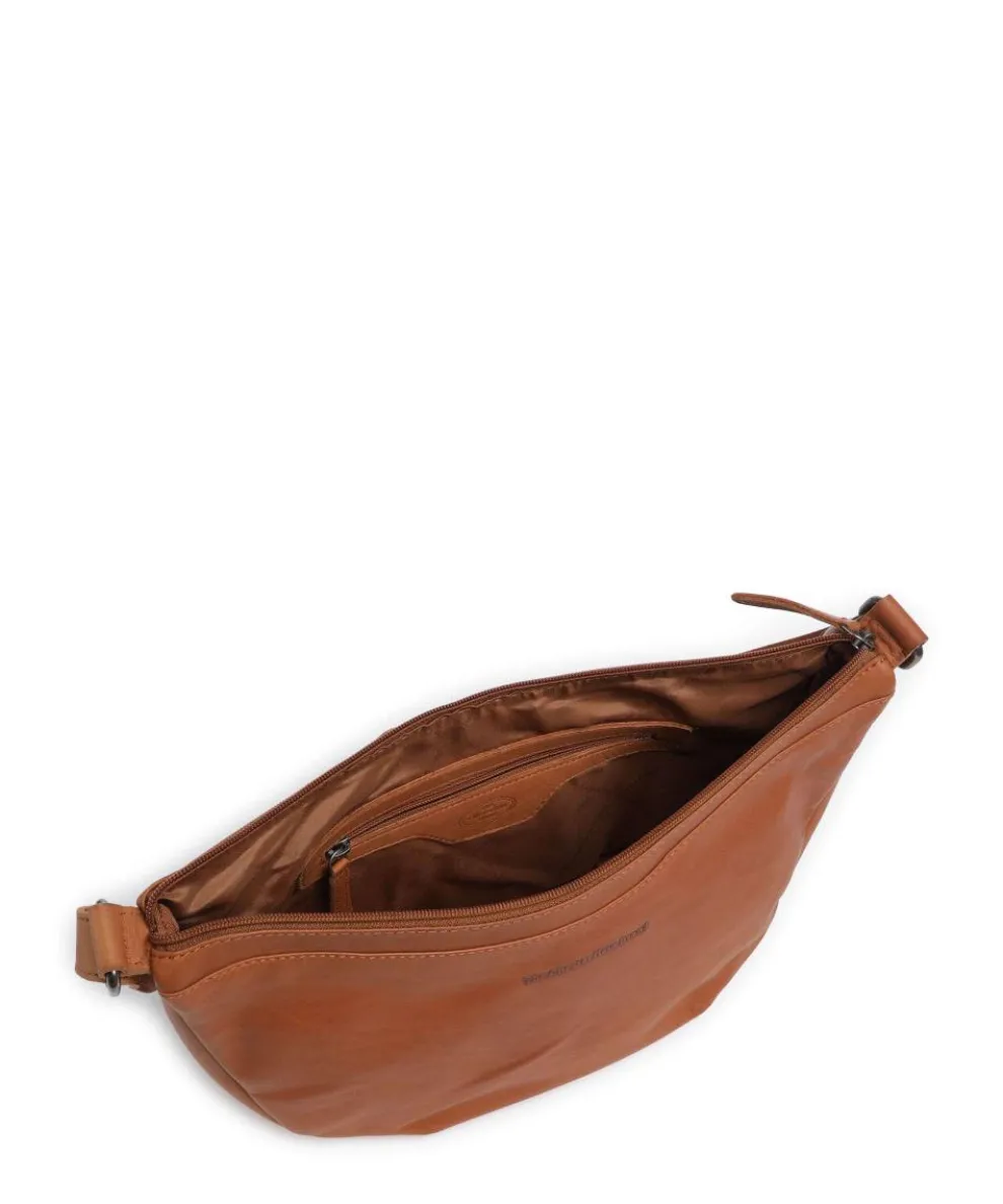 Cow Wax Pull Up Piemonte Umhängetasche Pull-Up Rindsleder cognac