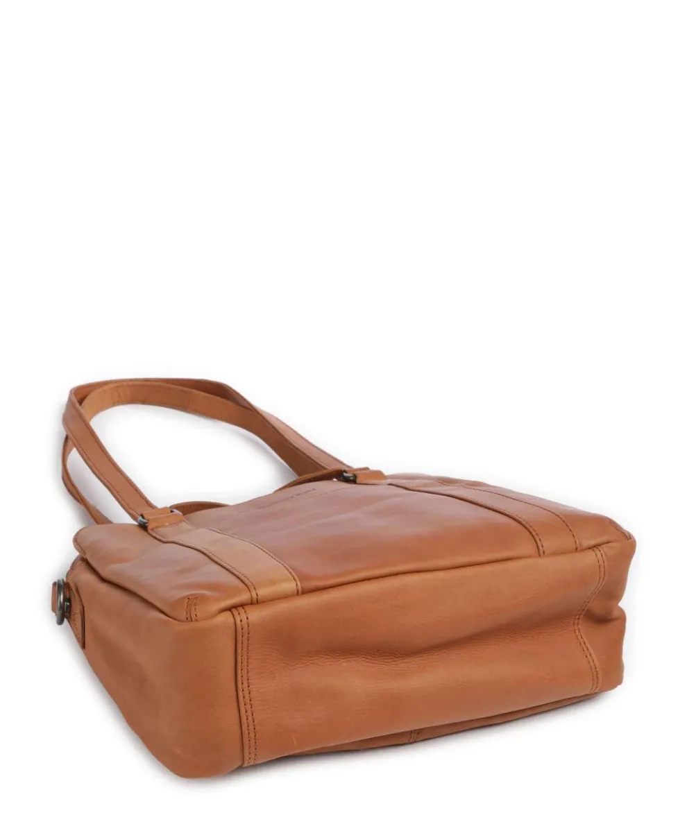 Cow Wax Pull Up Porlezza Schultertasche 10″ Pull-Up Rindsleder cognac