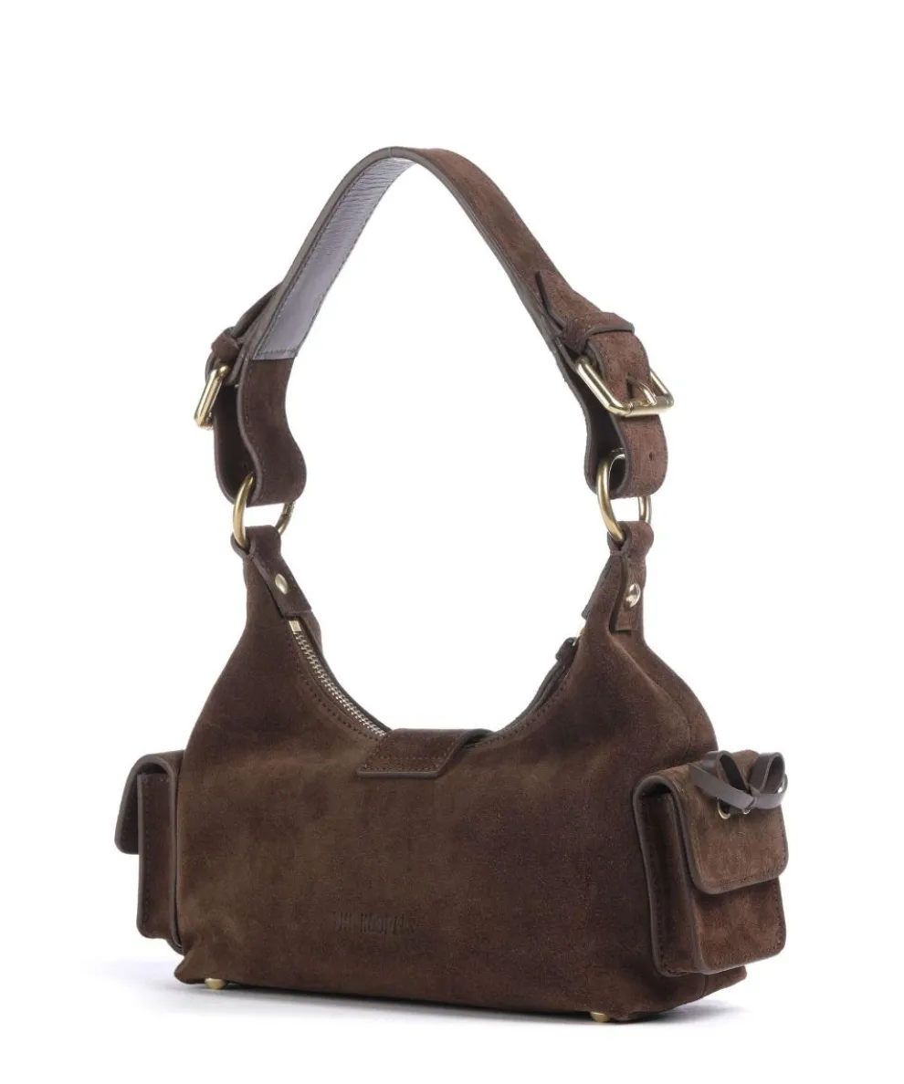 Amelia Small Schultertasche aufgerautes Rindsleder braun