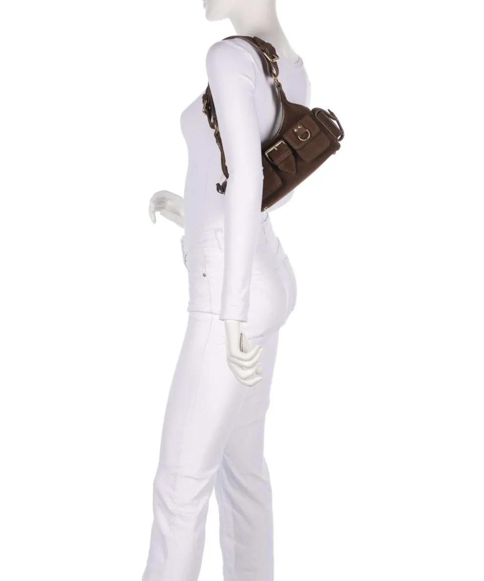 Amelia Small Schultertasche aufgerautes Rindsleder braun