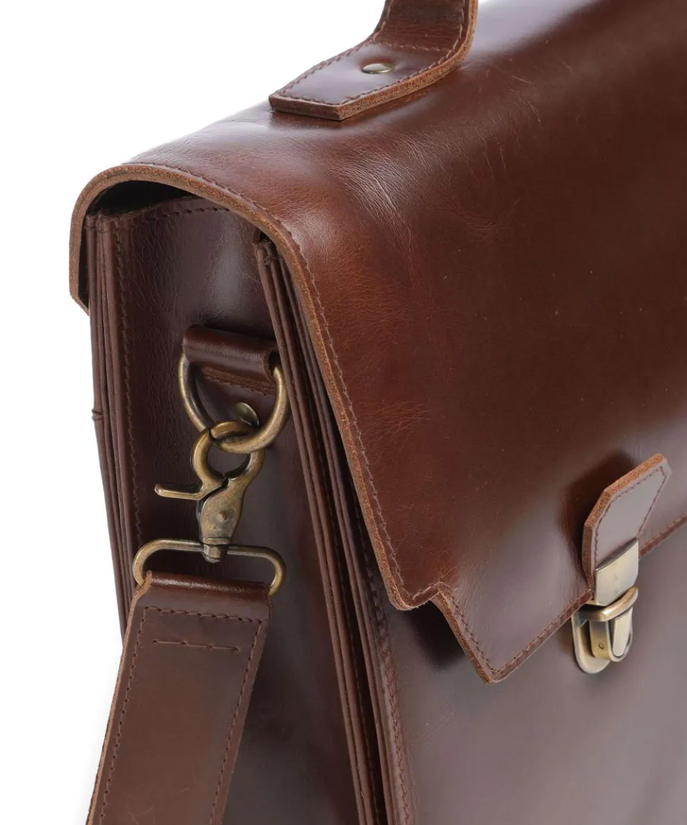 Crazy Horse Notes Aktentasche 15″ Rindsleder dunkelbraun