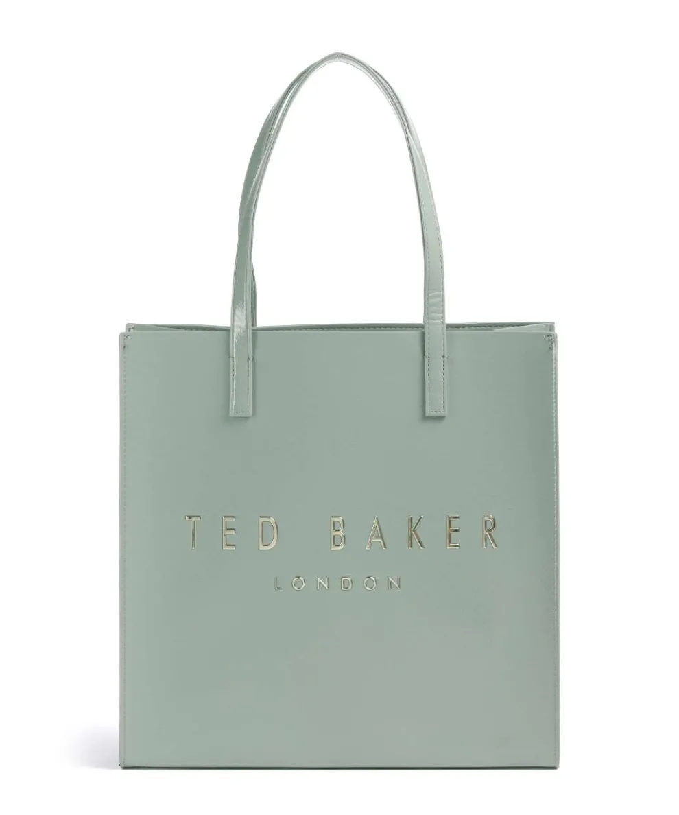 Crinkon Shopper Lederimitat graugrün