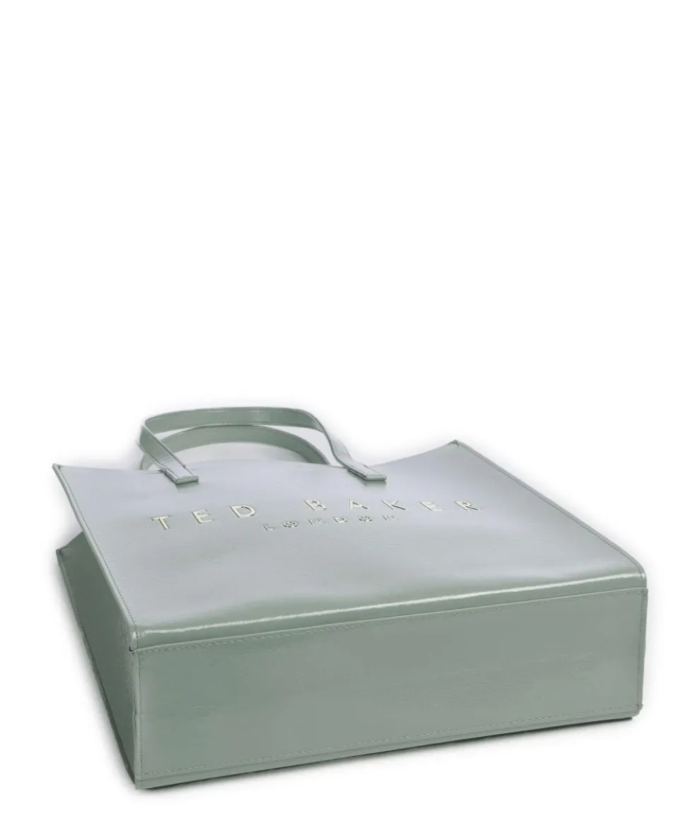 Crinkon Shopper Lederimitat graugrün