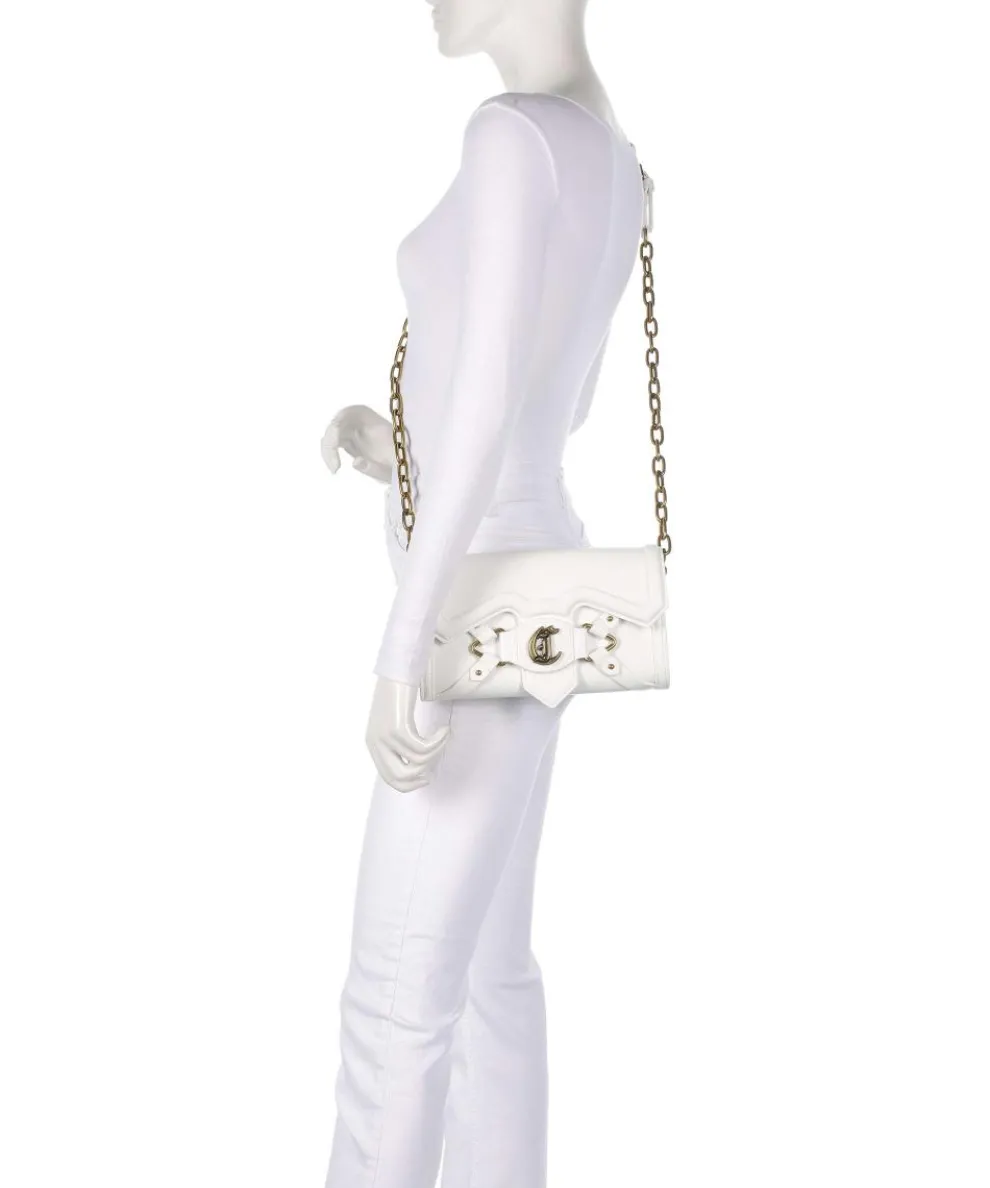 Crossed Laces Umhängetasche Lederimitat weiß