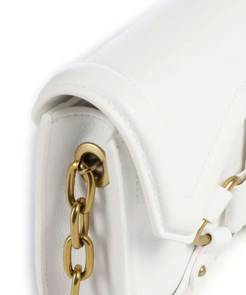 Crossed Laces Umhängetasche Lederimitat weiß